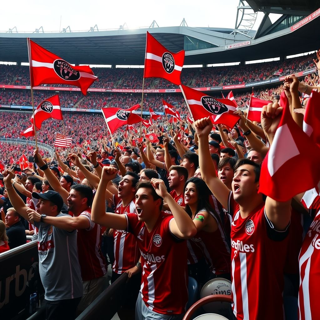 半岛app官网-西悉尼流浪者球迷现场助威，球队斗志昂扬